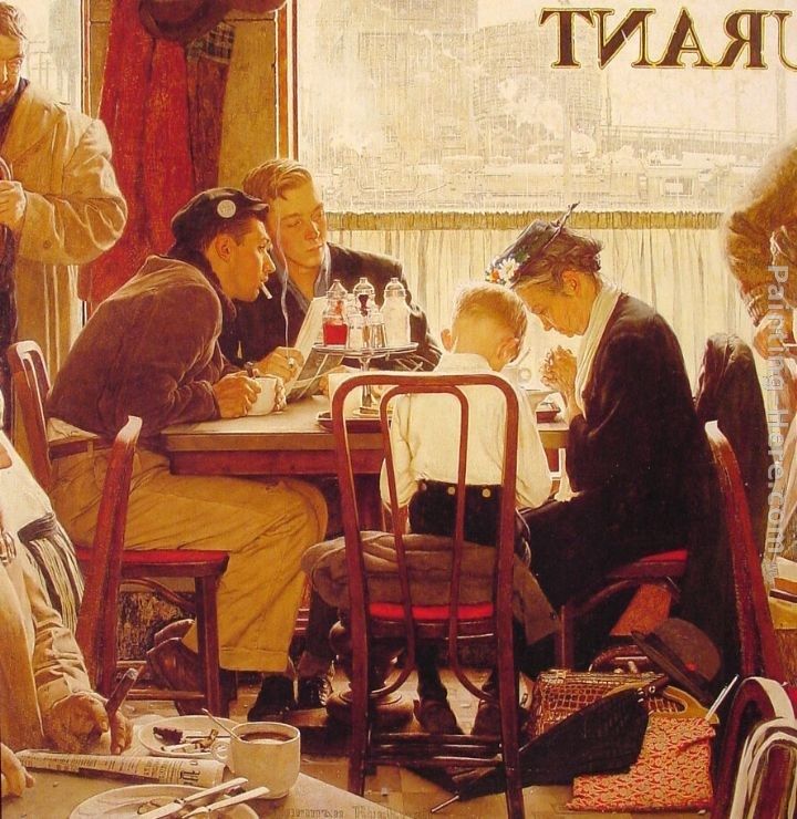 Norman Rockwell Saying Grace
